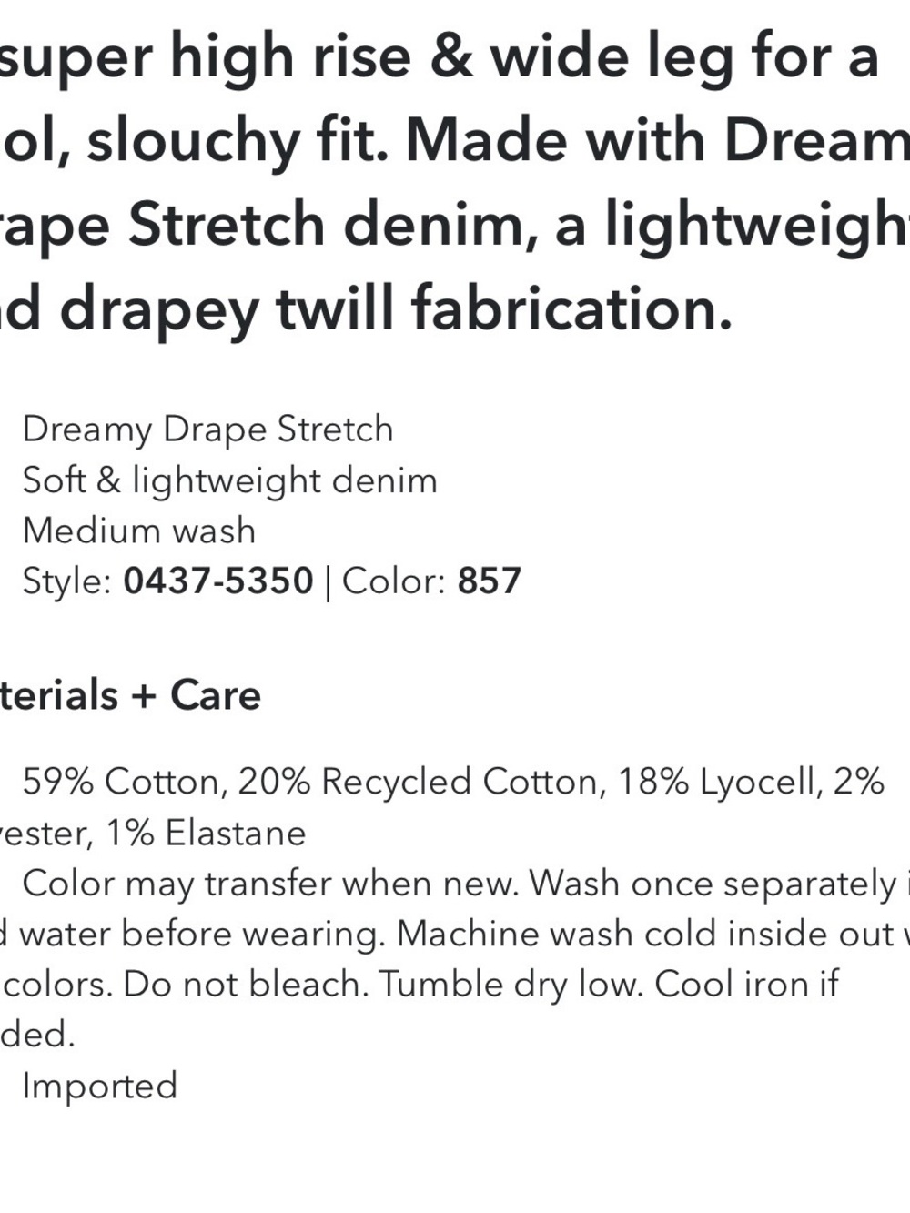 AE dreamy drape stretch super high-rise baggy wide leg jean - Picture 10 of 10